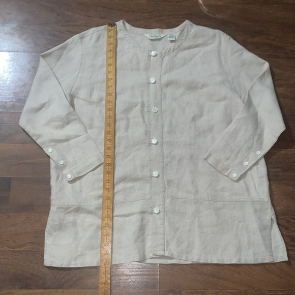 LL Bean 100 linen XL womans petite tunic - - Picture 3 of 7